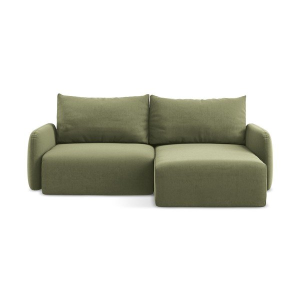 Roheline sametdiivanvoodi/panipaigaga nurgadiivan (parem nurk/diivanvoodiga) Kalena - Makamii