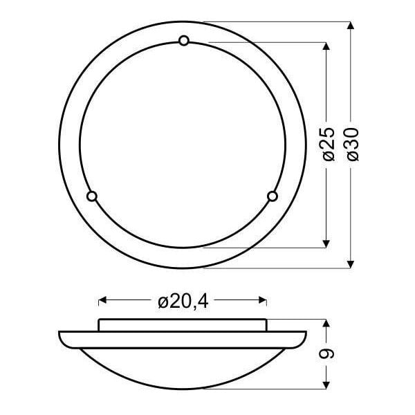 LED laevalgusti naturaalvalge klaasist varjuga ø 30 cm Pine - Candellux Lighting-image-1
