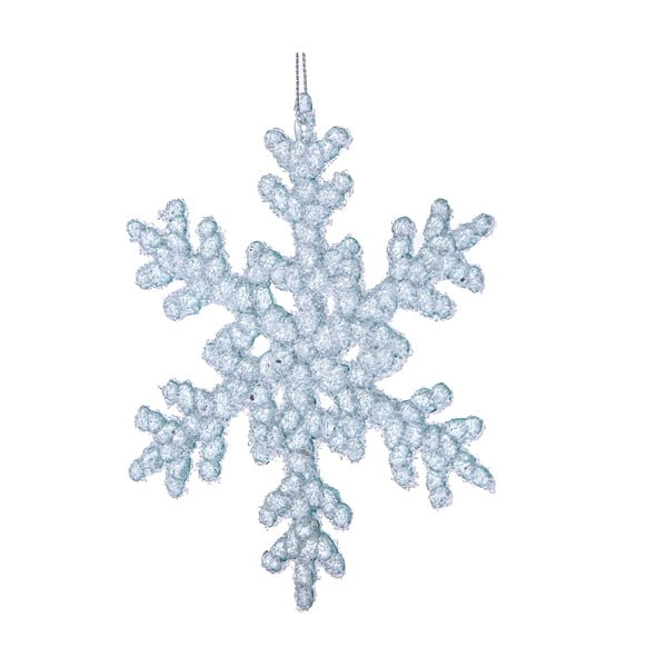 Klaasist jõulukaunistus ø 6 cm Snowflake – Dakls