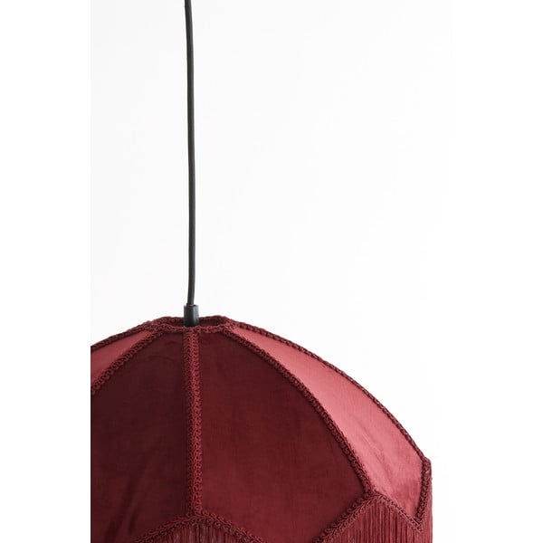 Bordoopunane rippvalgusti tekstiilist varjuga ø 40 cm Malacia - Light & Living-image-3