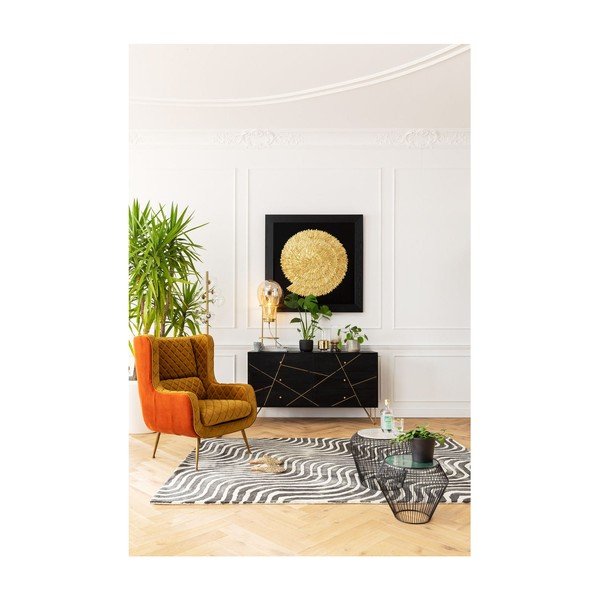 Mustast mangopuidust kapp, laius 145 cm Gold Vein - Kare Design-image-4