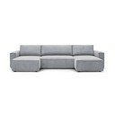 Helehall velvetist U-kujuline nurgadiivanvoodi Nihad - Bobochic Paris
