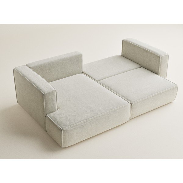 Kreemjas šenilldiivanvoodi/panipaigaga nurgadiivan (vasak nurk/diivanvoodiga) Velto - Maison de Rêve-image-3