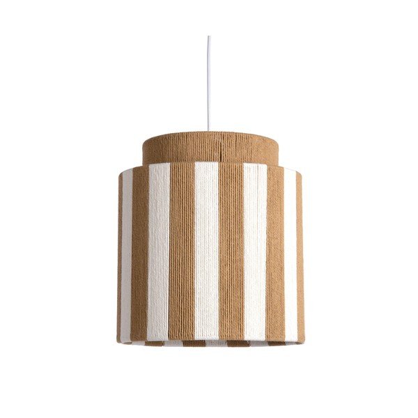 Valge/naturaalsest materjalist köiest ripplamp ø 30 cm Vienna Stripes - Leitmotiv