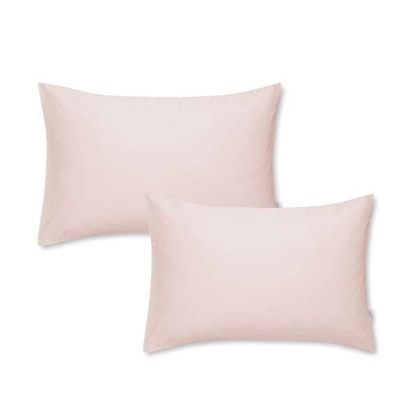 Komplekt 2 roosa puuvillast satiinist padjapüüri Standard, 50 x 75 cm Cotton Sateen - Bianca