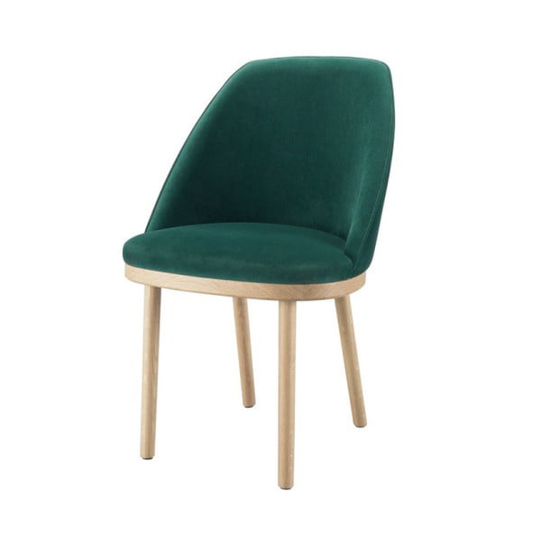 Tmavě zelená židle s nohami z dubového dřeva Wewood - Portuguese Joinery Sartor