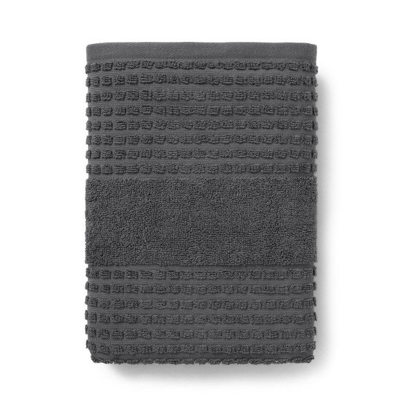 Tumehall orgaanilisest puuvillast froteerätik 50x100 cm Check - JUNA