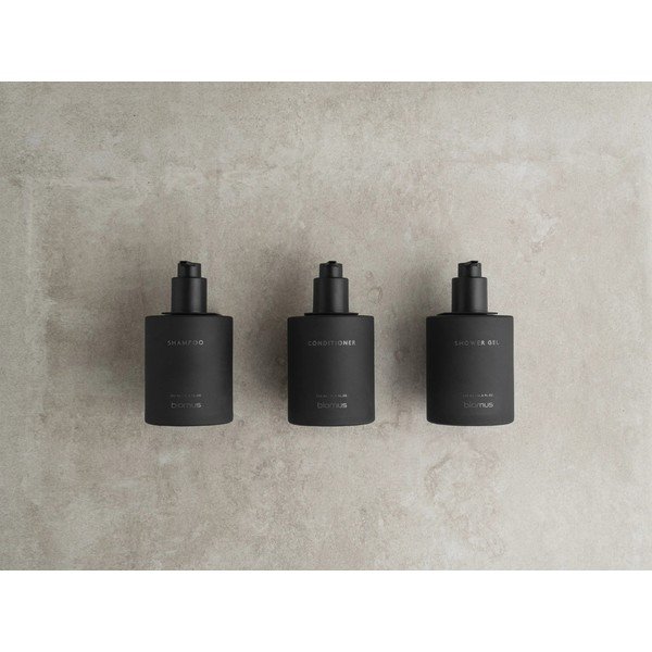 Mustad seinale kinnitatavad klaasist seebidosaatorid 3 tk komplektis 350 ml Kirei - Blomus-image-2