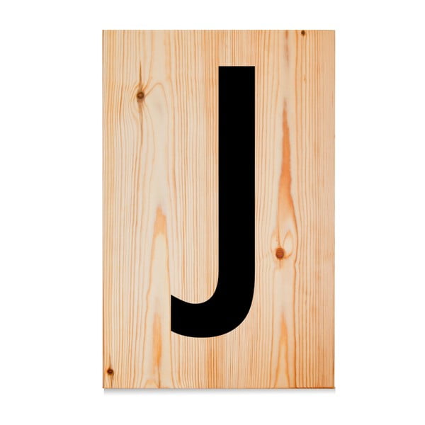 Dřevěná cedule Letters J