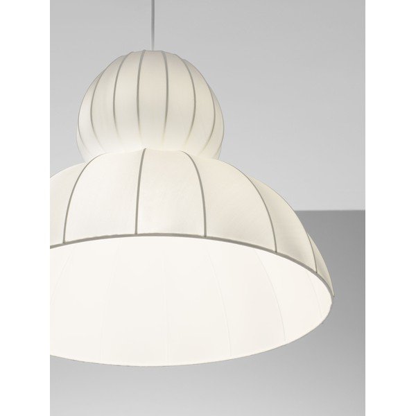 Mattvalge kangast ripplamp ø 50 cm Delina - Nova Luce-image-2