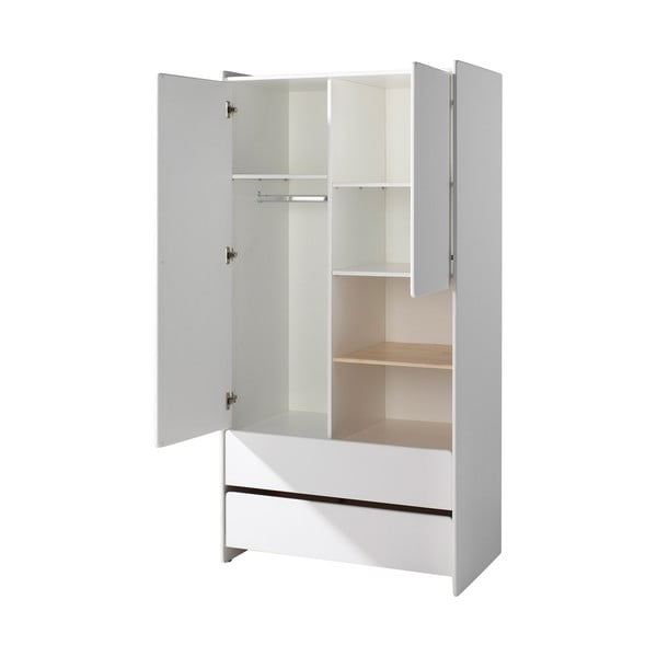 Valge laste riidekapp , 90 x 180 cm Kiddy - Vipack-image-2