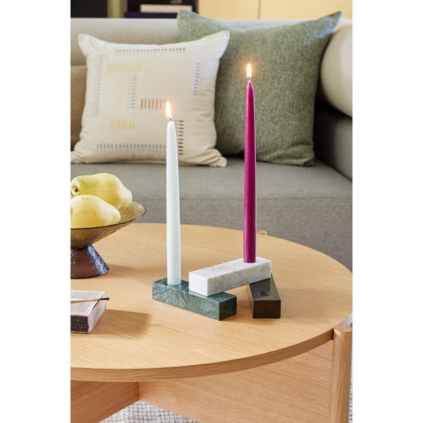 Kivikeraamikast küünlajalg Brick - Hübsch-image-1