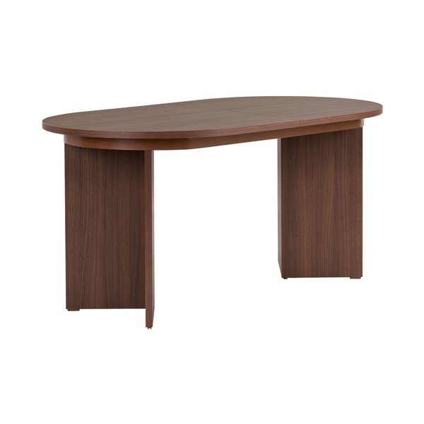 Pikendatav söögilaud pähklipuust dekooriga lisapealse pealispinnaga 90x160 cm Sorell - Kalune Design