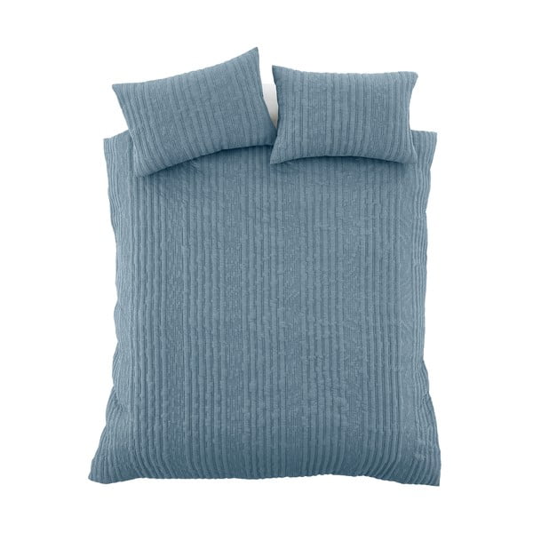 Sinine voodipesu kaheinimesevoodile 200x200 cm Tamba Stripe - Pineapple Elephant-image-2