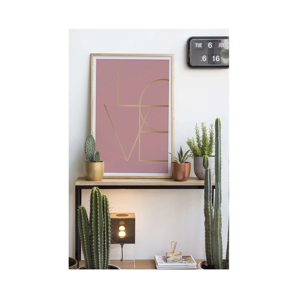 Pilt raamis, 40 x 60 cm Golden Love - Velvet Atelier-image-1