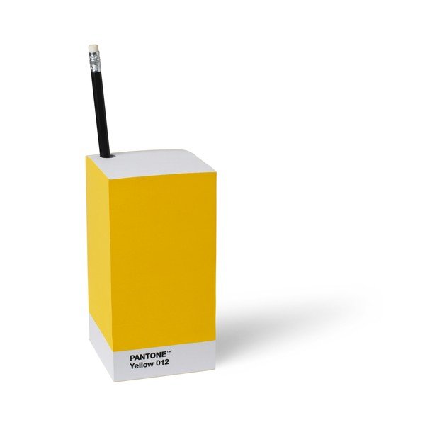 Žlutý stojan na tužku / poznámkový blok Pantone-image-1