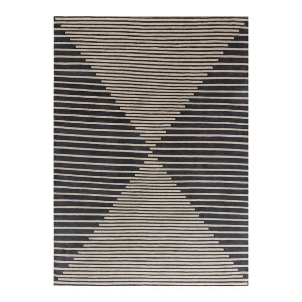Béžovomodrý ručně tkaný vlněný koberec Linie Design Cono, 200 x 300 cm