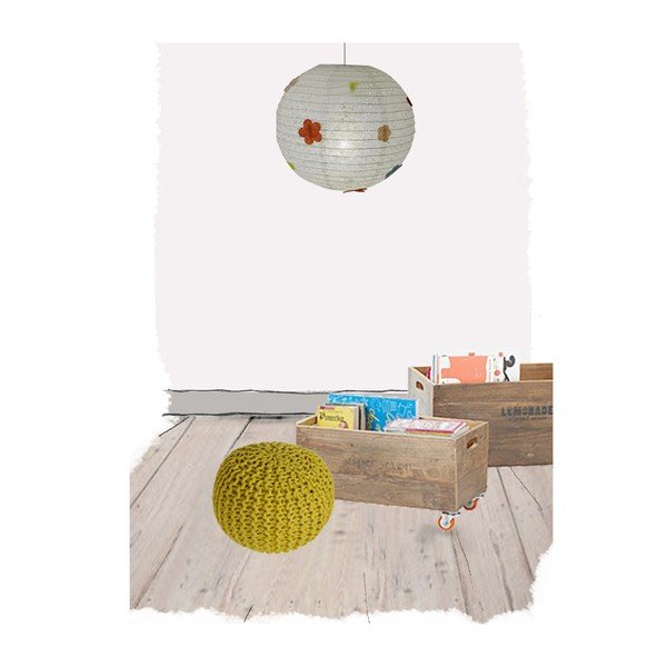 Laste sinepiline käsitsi valmistatud pouf Lili - Nattiot-image-1