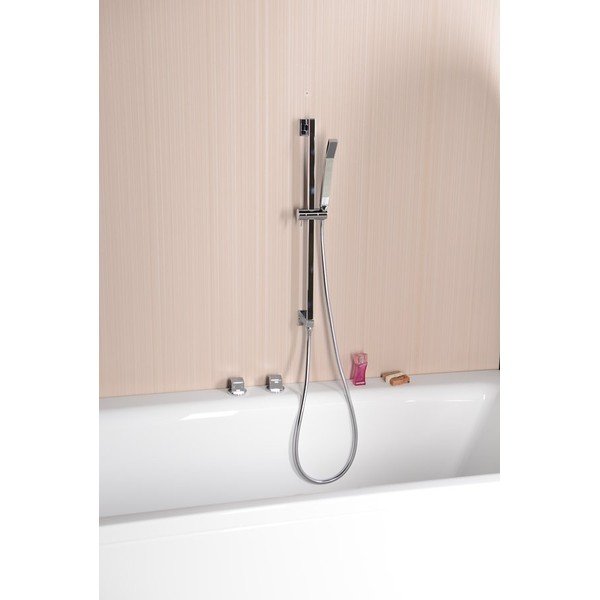 Läikiv hõbedane dušilift veeväljundiga 66 cm Nancy - Sapho-image-1