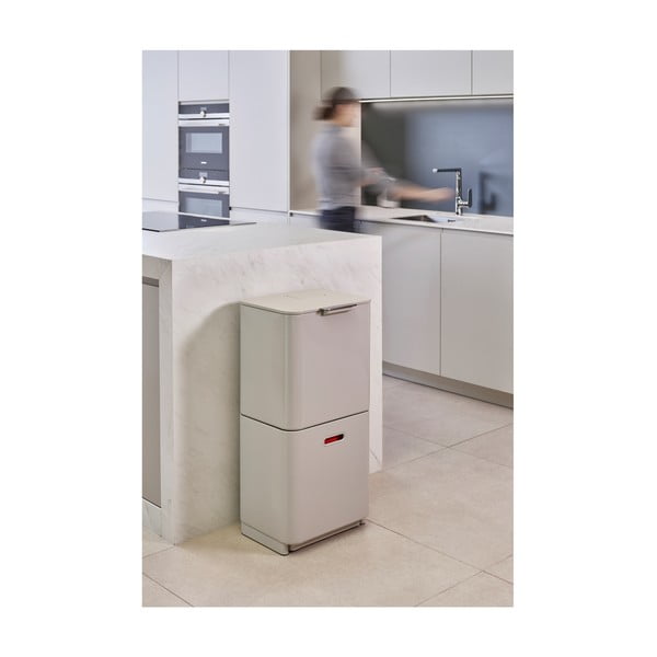 Beež terasest prügikast sorteeritud jäätmete jaoks 60 l Totem Max - Joseph Joseph-image-4