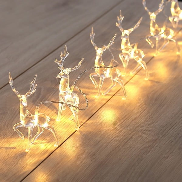 Deer Deer LED valguskett, 10 laternat, pikkus 1,65 m - DecoKing