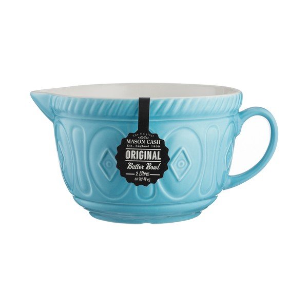 Tyrkysově modrá kameninová mísa s nálevkou Mason Cash Batter, 2 l-image-1