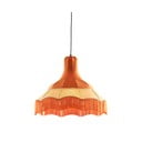 Oranž rippvalgusti tekstiilist varjuga ø 50 cm Mizia - Light & Living