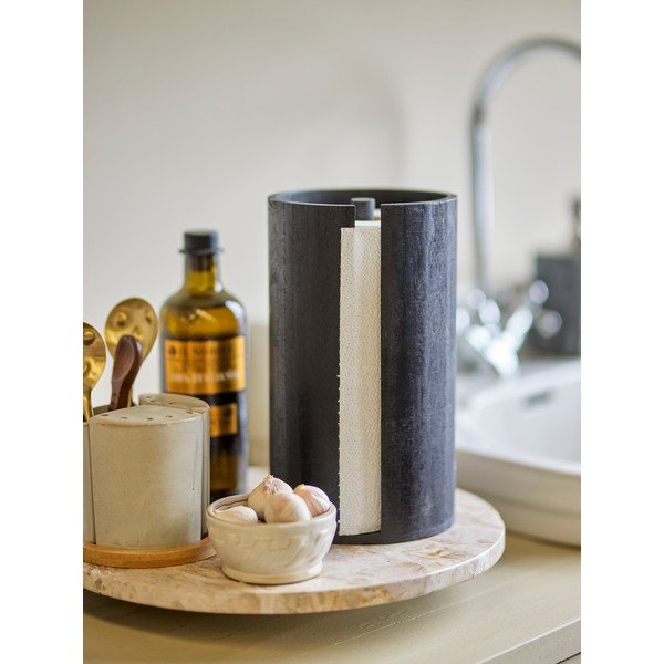 Must puidust paberrätikualus ø 14,5 cm Celian - Bloomingville-image-1