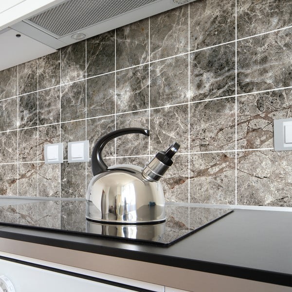 Kleebiste komplekt plaatidele 24 tk 15x15 cm Marble Tiles Venezia - Ambiance-image-4