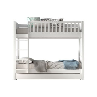 Valge männipuidust laste narivoodi koos panipaigaga 90x200 cm SCOTT – Vipack