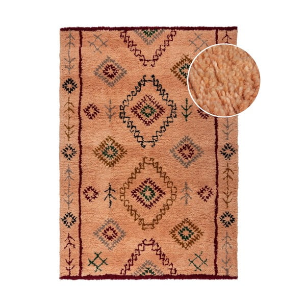 Lõhevärvi käsitsi kootud villane vaip 120x170 cm Moroccan Sahara - Flair Rugs