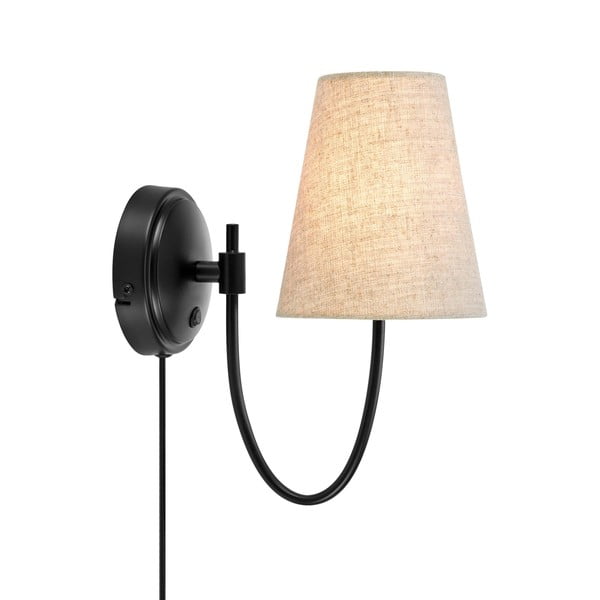 Must/beež seinavalgusti pistikupesale Amar - Markslöjd