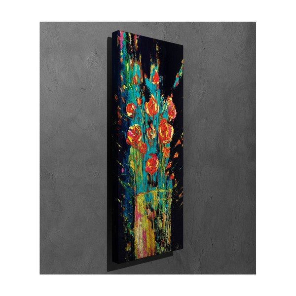 Seina maalimine lõuendil Vintage lilled, 30 x 80 cm - Wallity-image-2