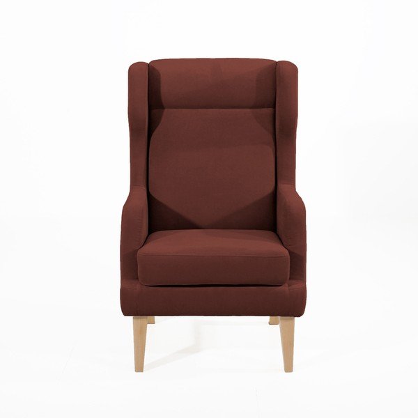 Hnědé křeslo ušák Max Winzer Bennet Suede-image-2