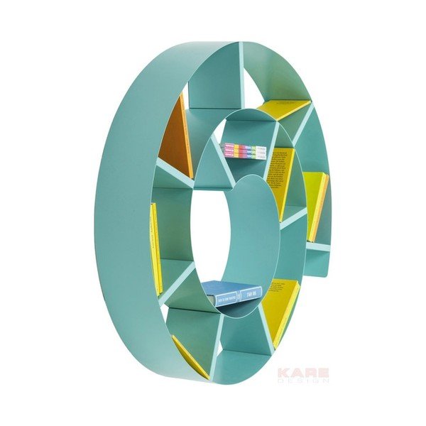 Tyrkysová nástěnná knihovna Kare Design Snail-image-3