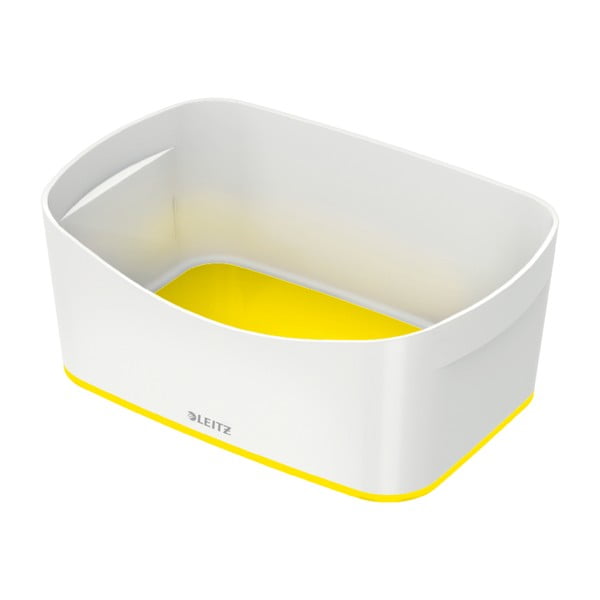Valge-kollane plastikust hoiukarp MyBox - Leitz