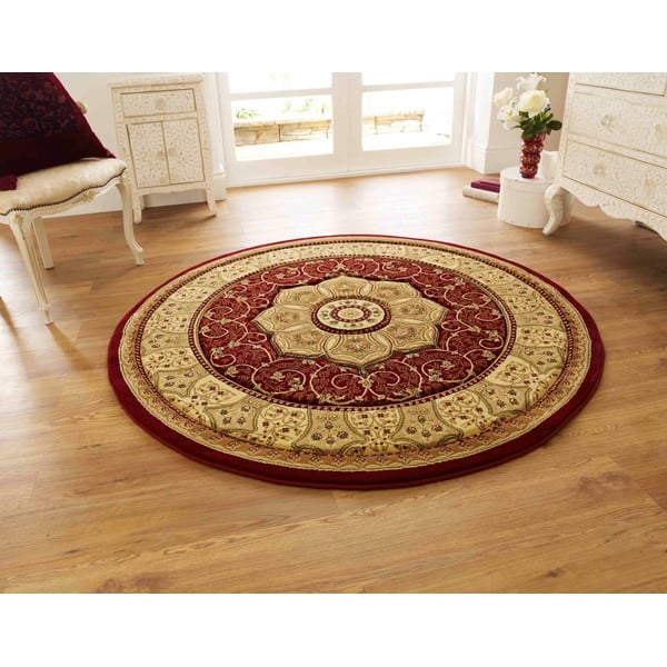 Punane ümmargune vaip ø 150 cm Heritage – Think Rugs-image-1