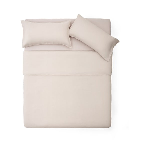 Hallikasbeež linaseguga pikendatud voodipesu üheinimesevoodile 150x220 cm Simmel - Kave Home