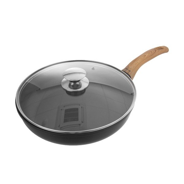 Alumiiniumist pann koos kaanega Puidust, ø 28 cm Grande - Orion-image-4