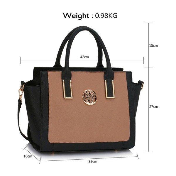 Kabelka L&S Teri Black & Nude-image-1