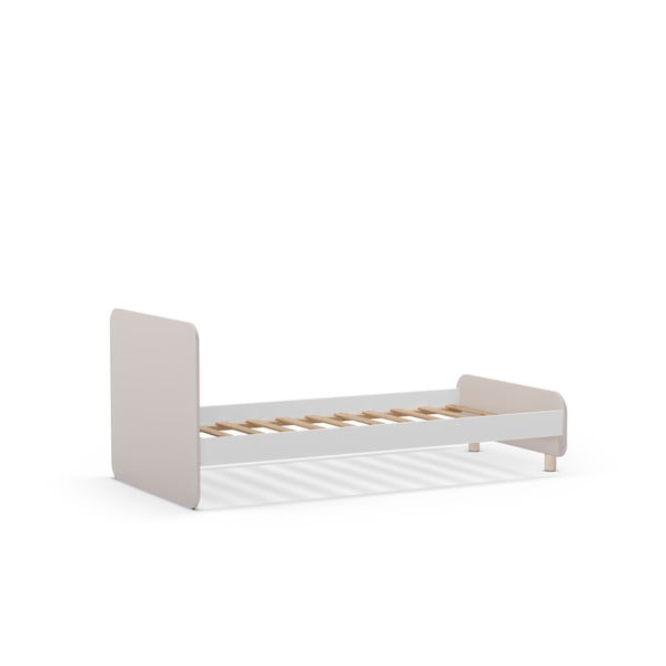 Kreem männipuidust lastevoodi 90x190 cm Nora - Marckeric-image-2