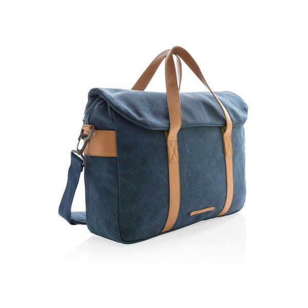 Modrá plátěná taška na notebook 15,6'' XD Design Collection, 16 l