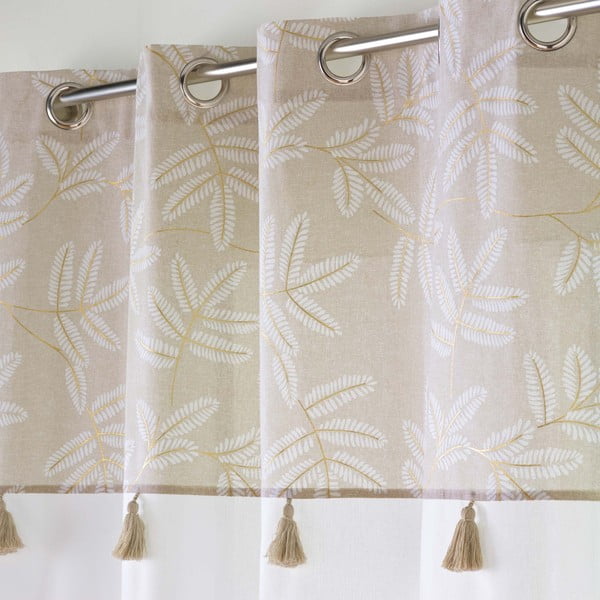 Valge-beež puuvillaseguga kardin 140x240 cm Altea - douceur d'intérieur-image-2