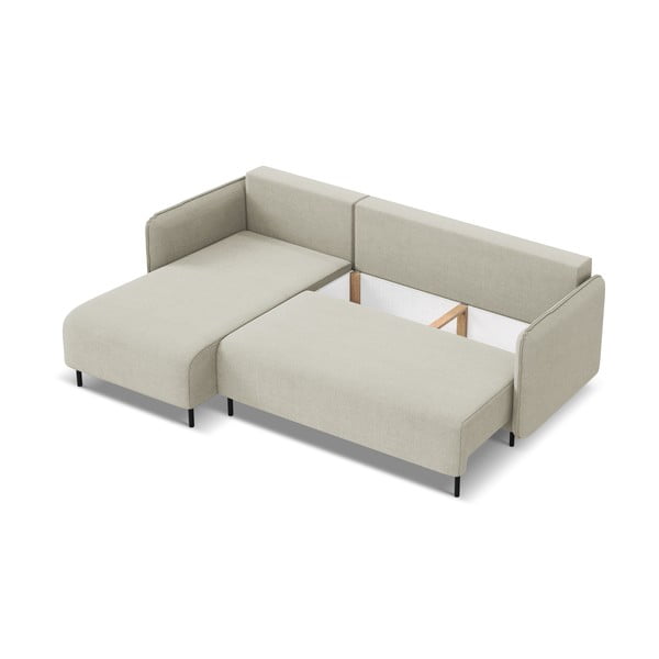 Beež diivanvoodi hoiunurgaga diivan (vasakpoolne nurk) Luana - Makamii-image-3