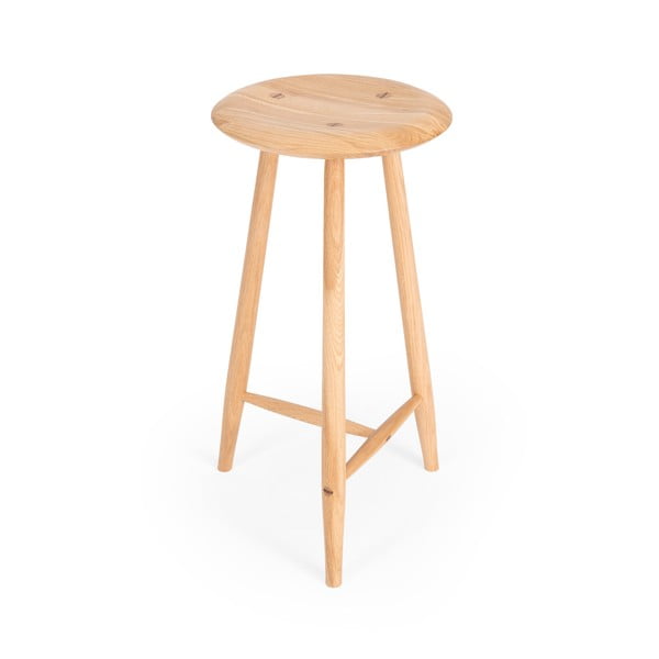 Tammepuidust baaritool (istme kõrgus 65 cm) Blanc - Gazzda-image-4