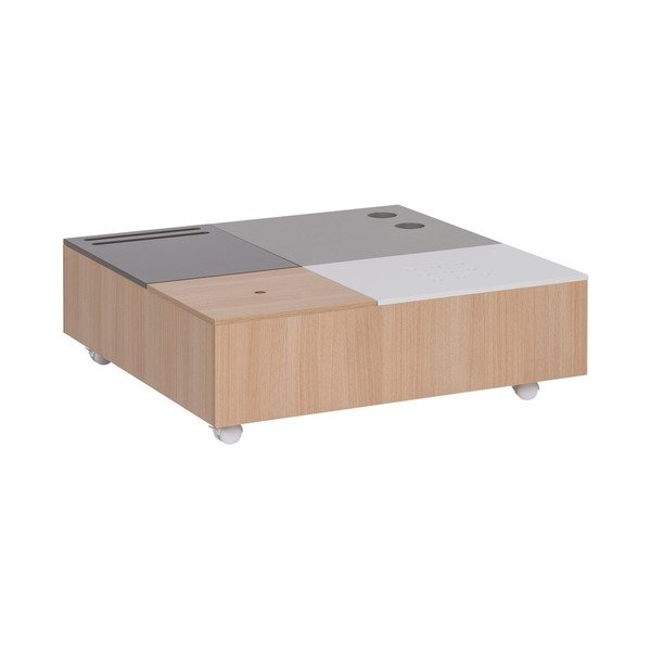 Multifunkční konferenční stolek na kolečkách s úložnými prostory Vox Custom-image-2