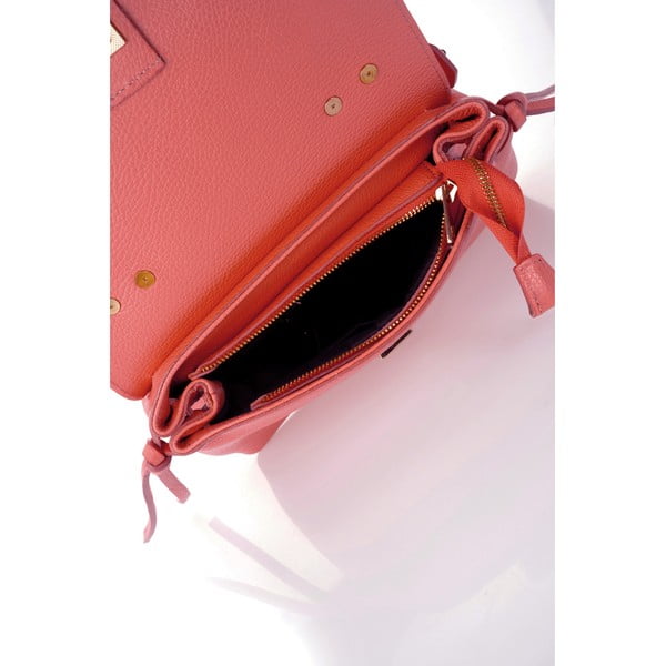 Heleoranž nahast käekott Anna - Federica Bassi-image-1