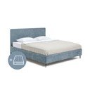 Sinine polsterdatud kaheinimesevoodi koos madratsi ja voodipõhjaga 180x200 cm Noira Slim - Bonami Selection