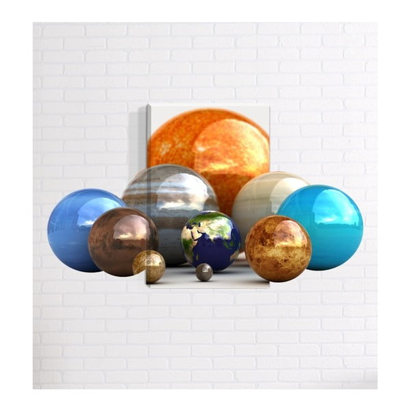 Nástěnný 3D obraz Mosticx Planetky, 40 x 60 cm
