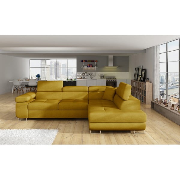 Kollane nurgadiivan, muudetav / koos panipaigaga, parem nurk Anton – ELTAP-image-1